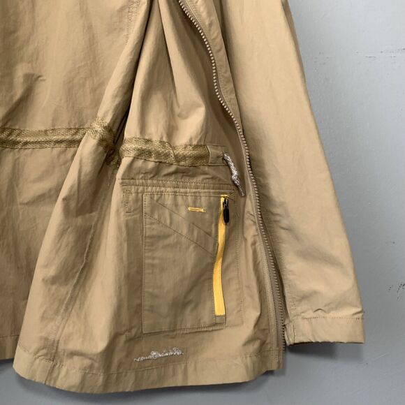 Eddie Bauer Travex Women Size L Tan Nylon Windbreaker Jacket Gorpcore Minimalist - Picture 8 of 10